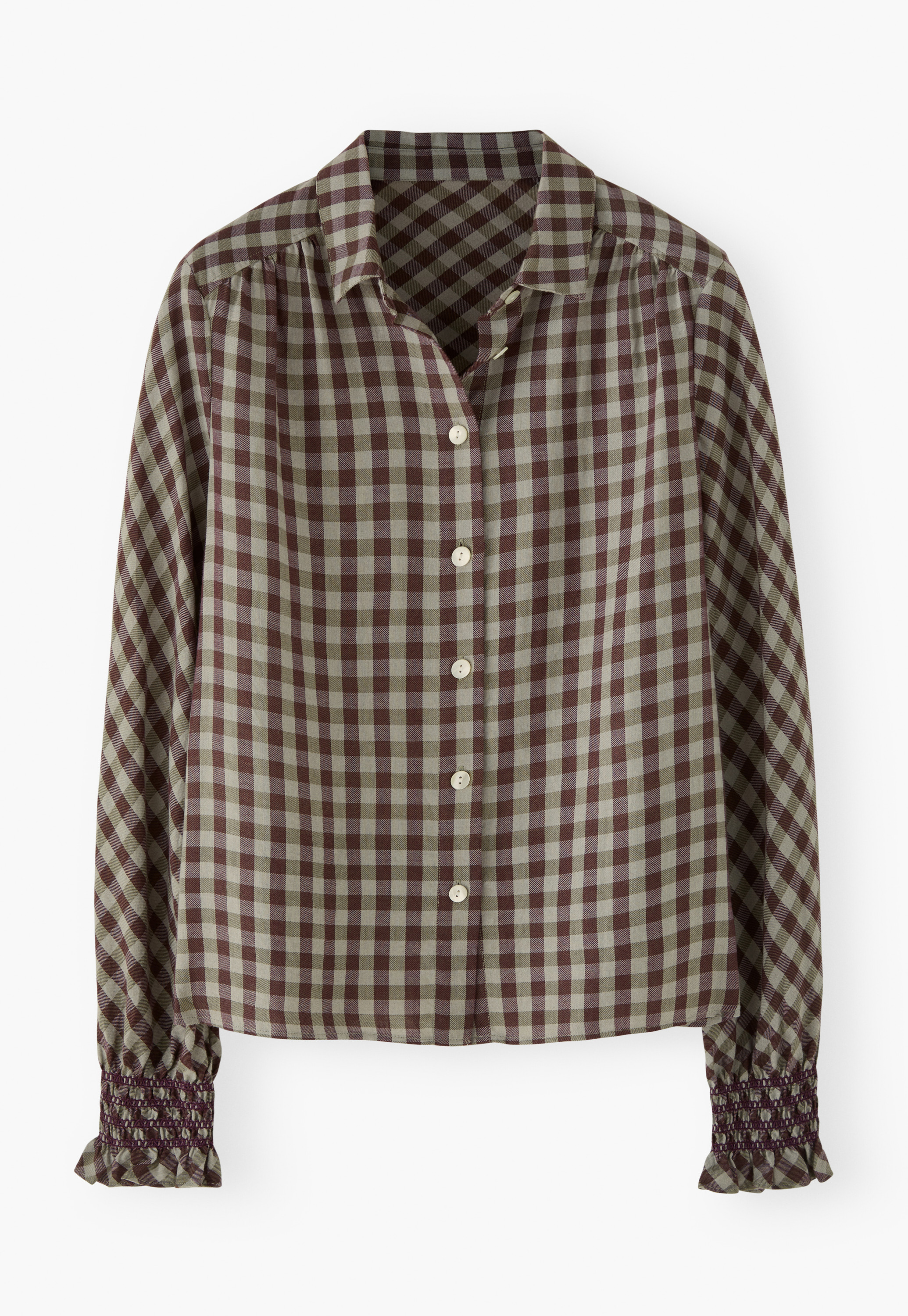 Wrap London - Wool & cotton checked shirt