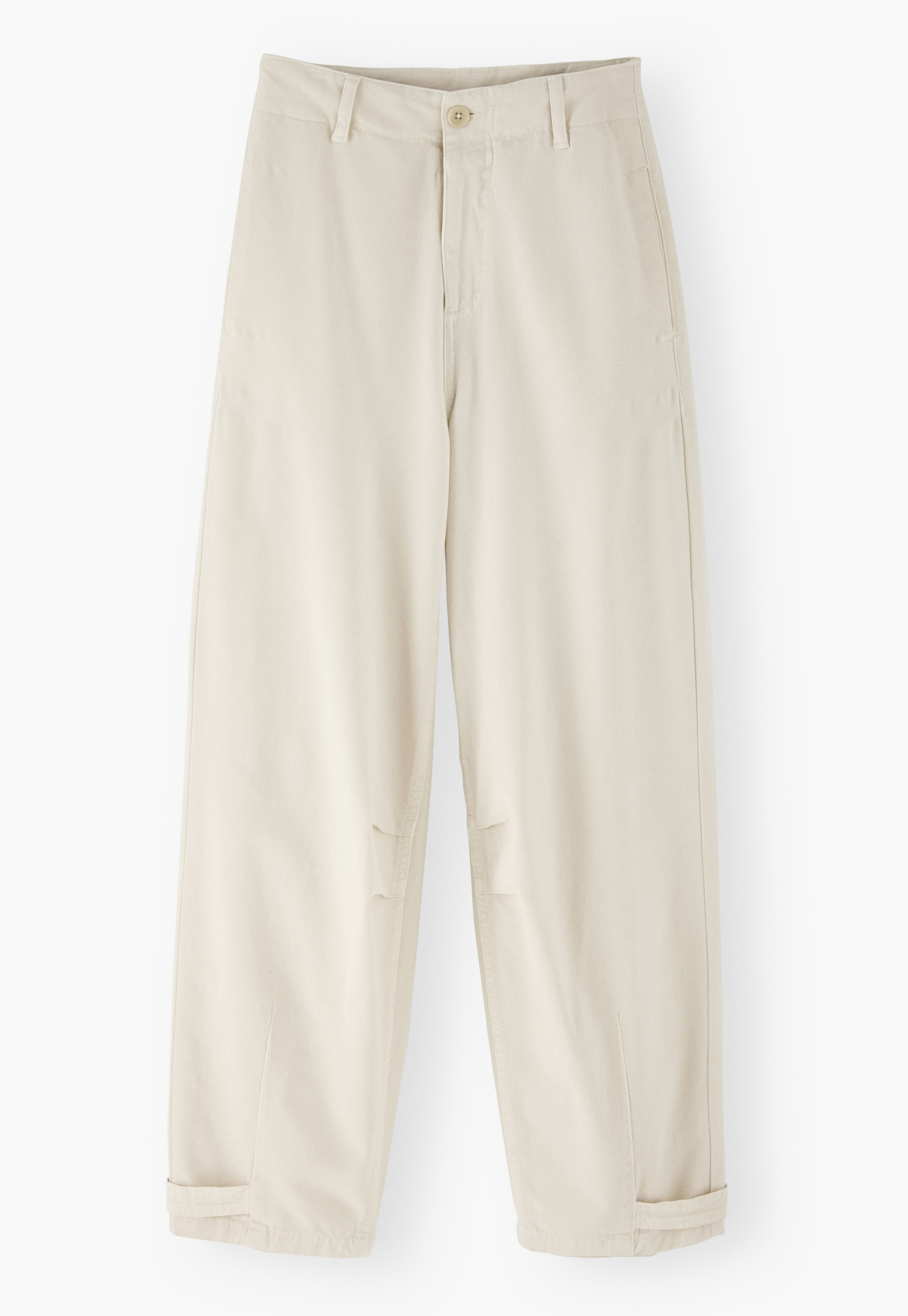 ボトムスその他 MKDT STUDIO Wide ecru trousers in cotton Wrap London - Adjustable-hem cotton trousers