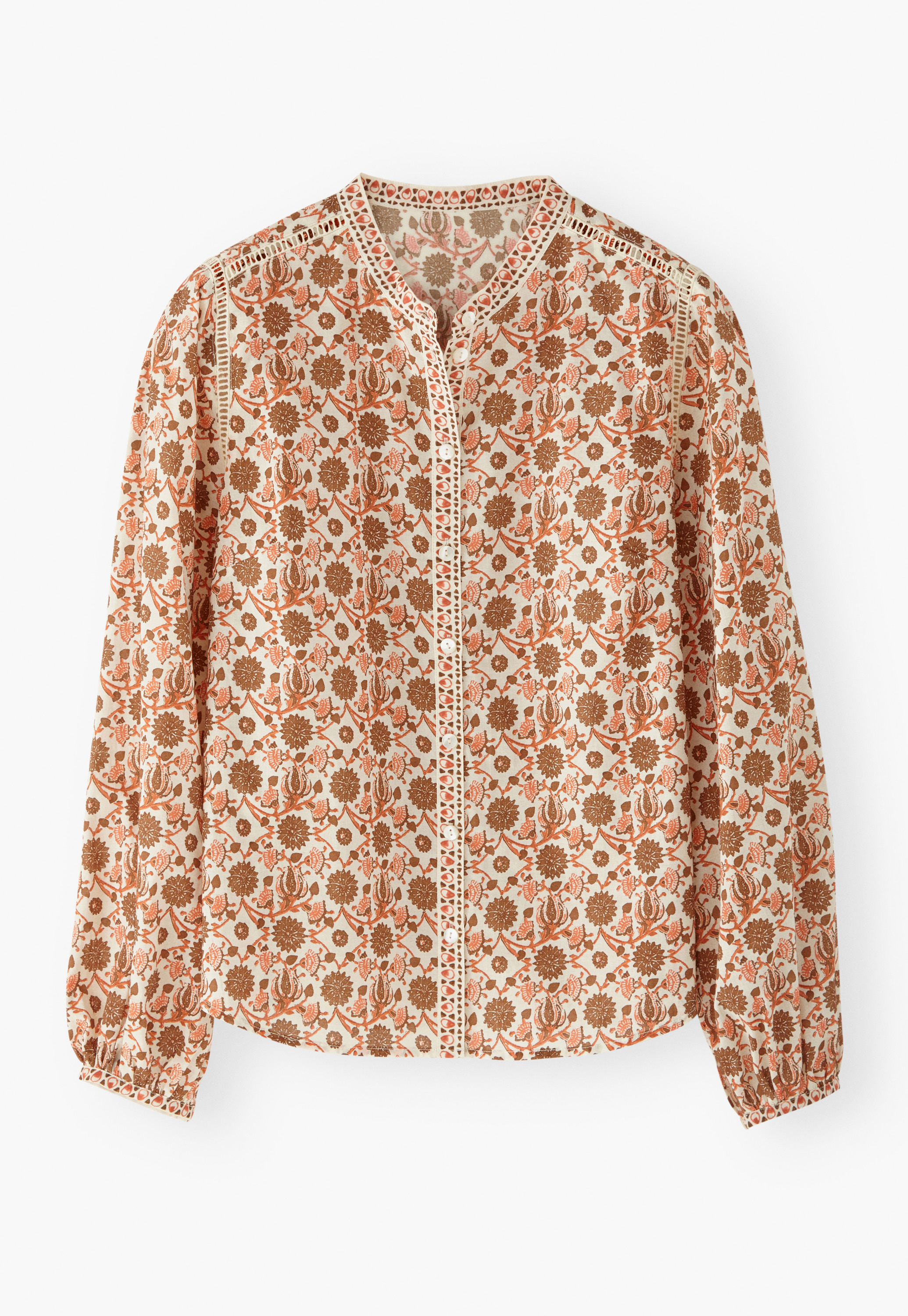 トップス UK Wrap London - Printed cotton blouse