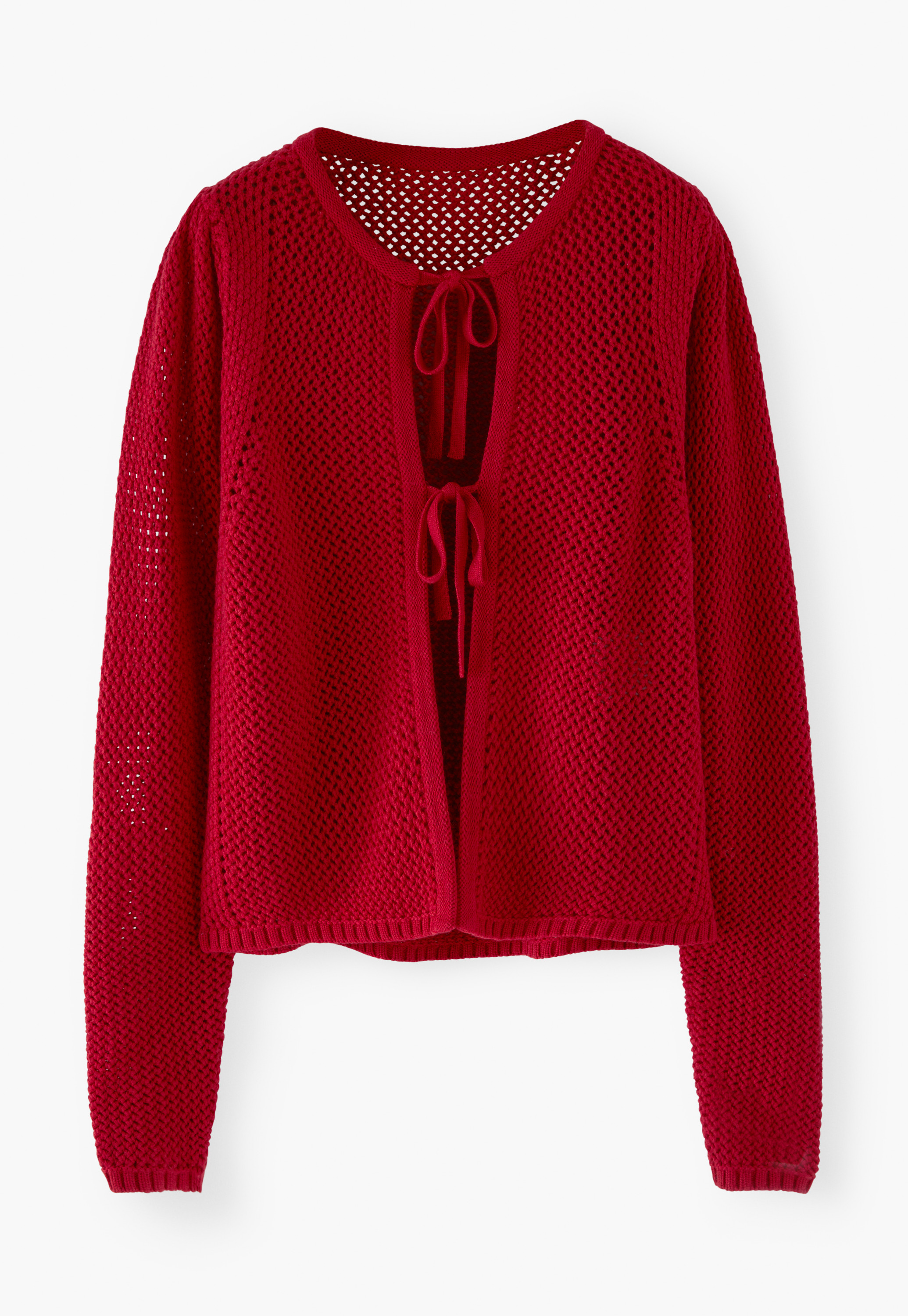 うさと　カーディガン Wrap London - Wool & organic cotton tie-front cardigan