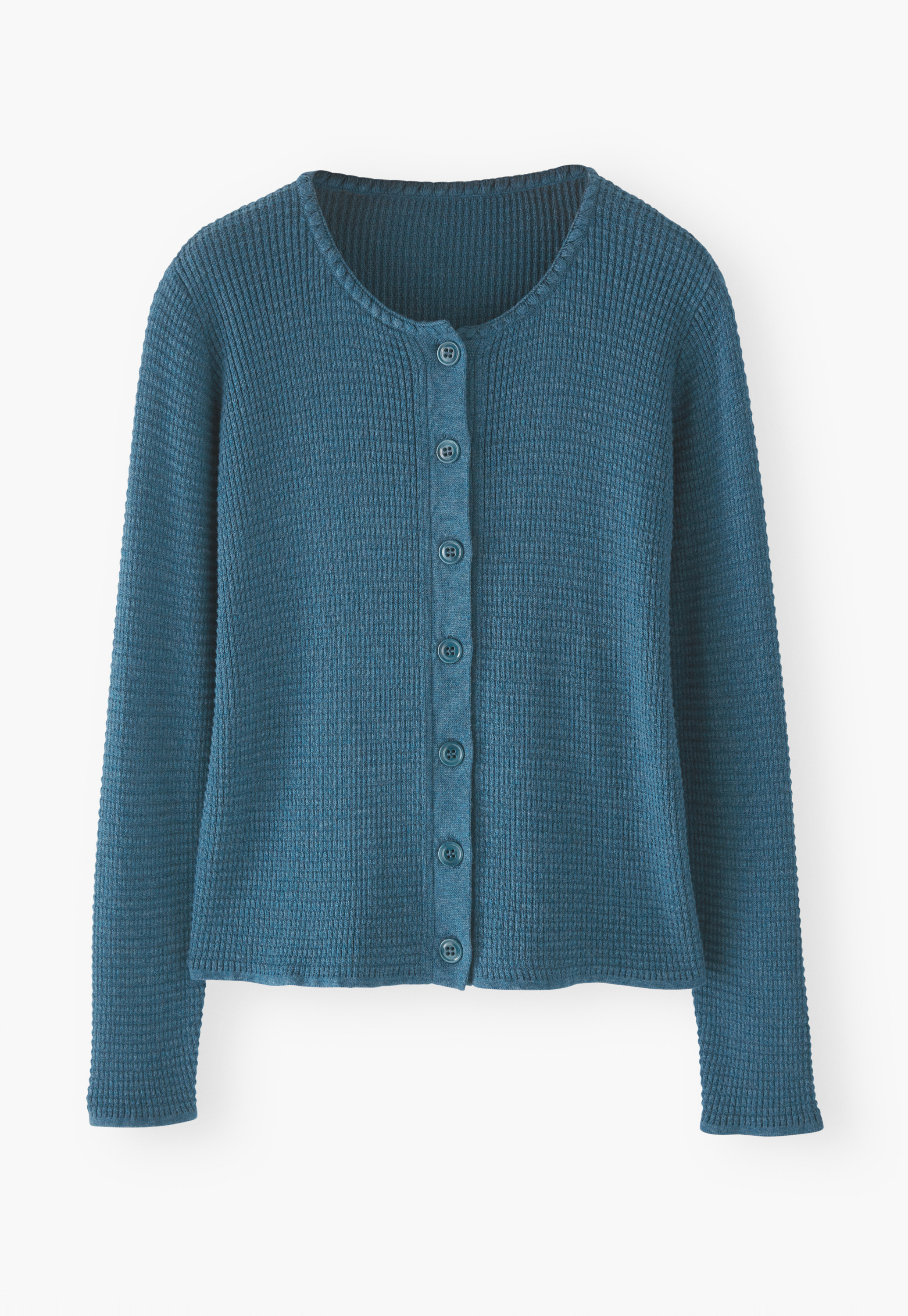 Wrap London - Organic cotton waffle-stitch cardigan