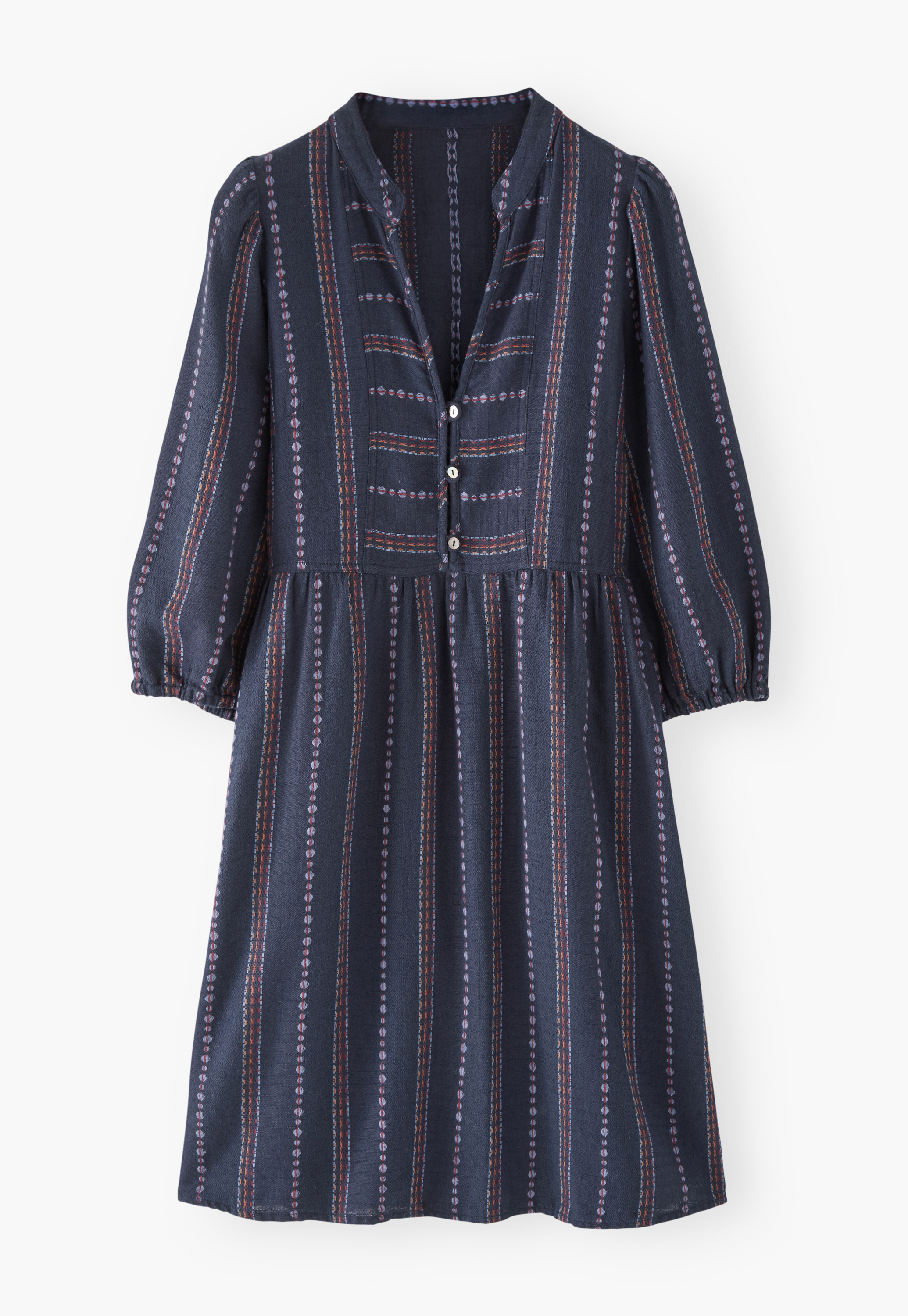 Wrap London - Striped cotton & linen dress