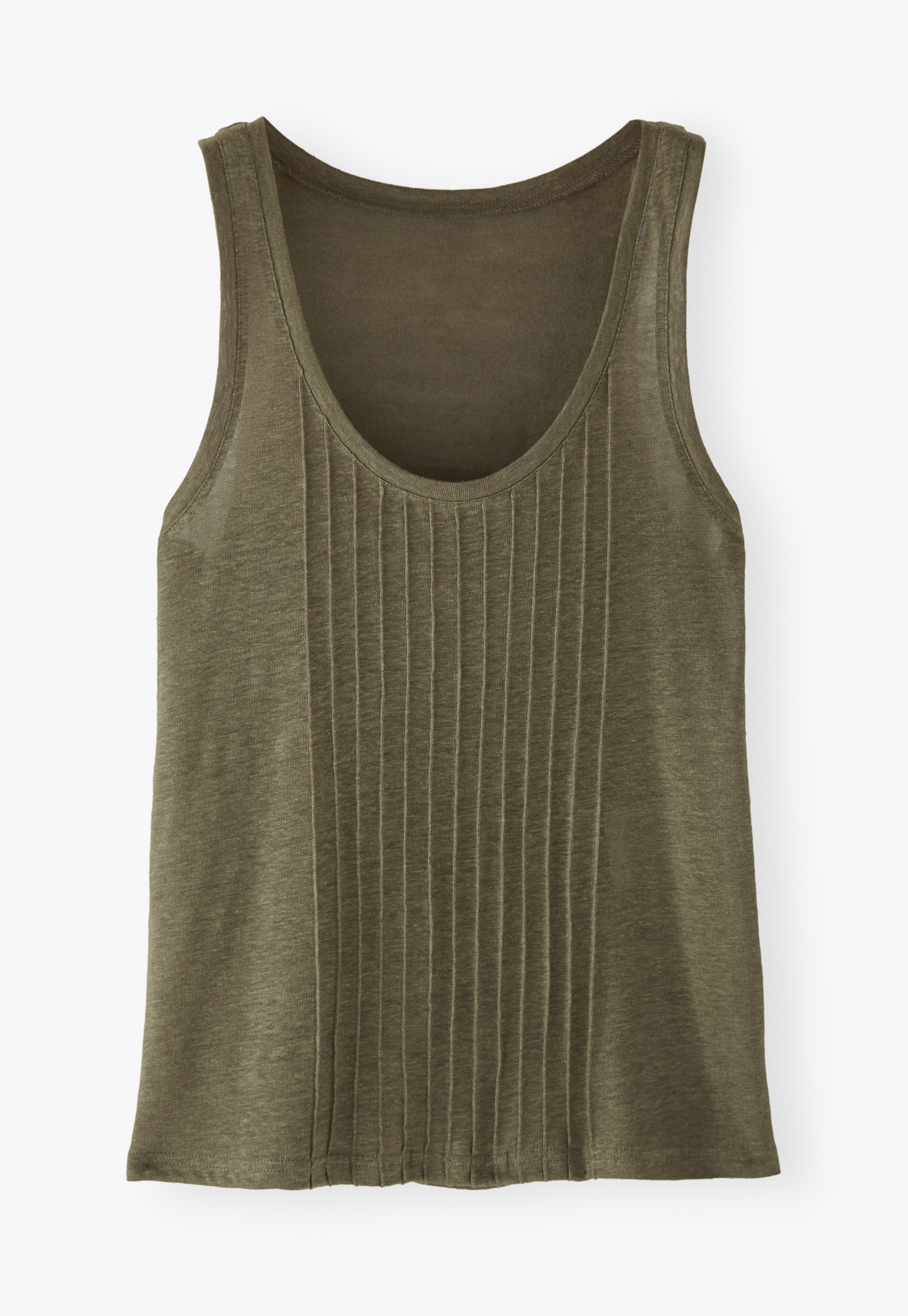 Wrap London - Linen jersey pintuck vest