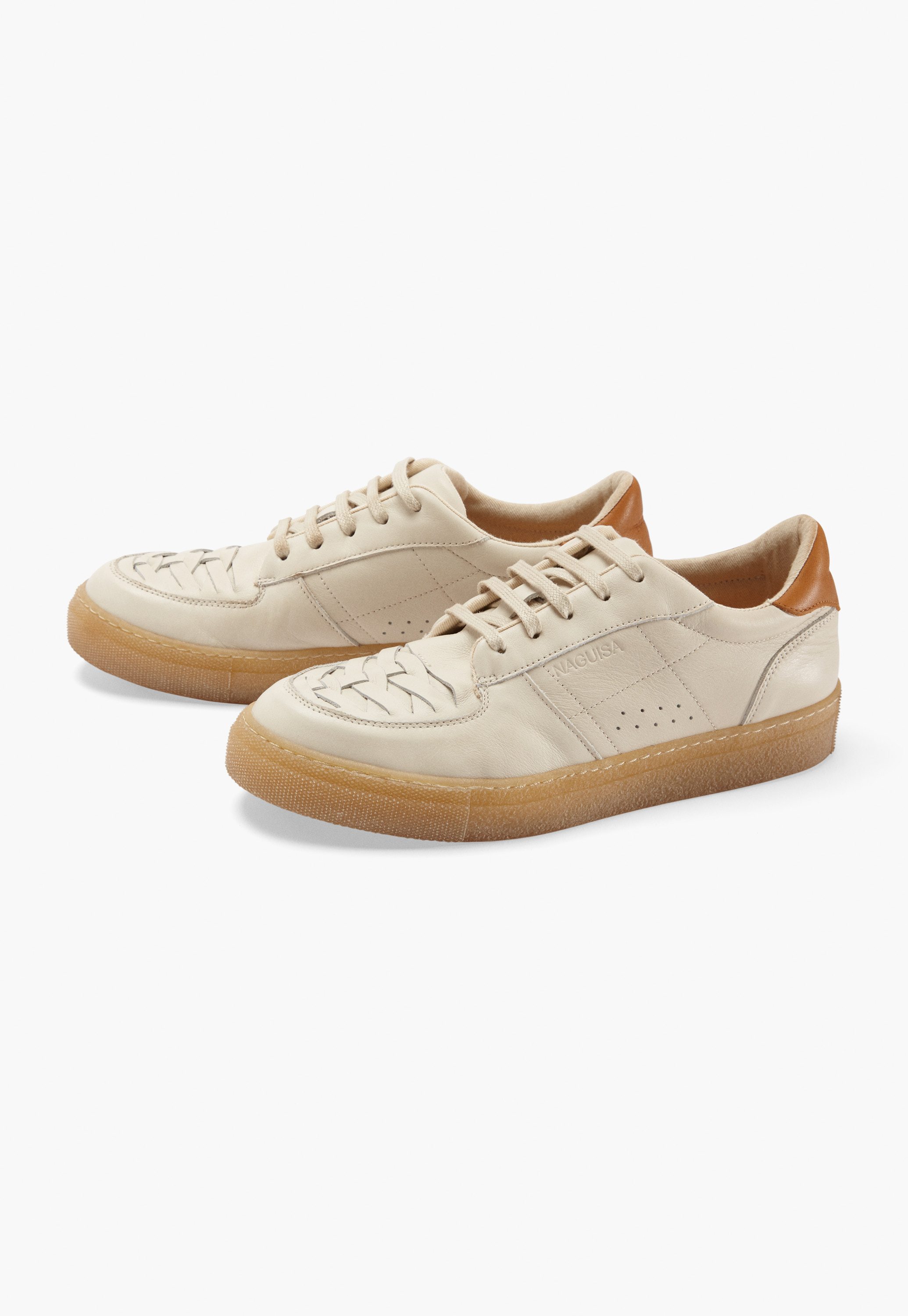 Wrap London - Leather lace-up trainers